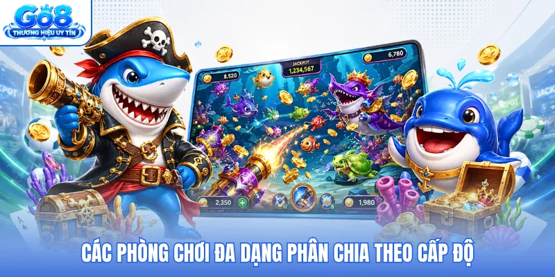 Các phòng chơi đa dạng phân chia theo cấp độ