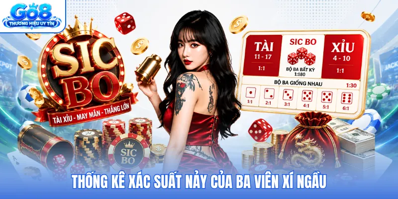 Thống kê xác suất nảy của ba viên xí ngầu
